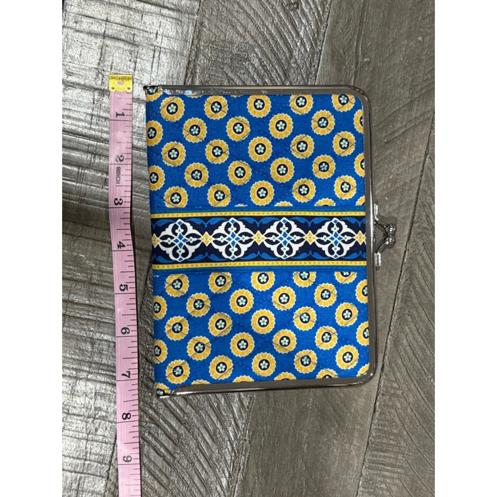 Vera Bradley‎ Quilted Blue Yellow Floral Kiss Lock Photo Album Brag Book 7.5x5.5